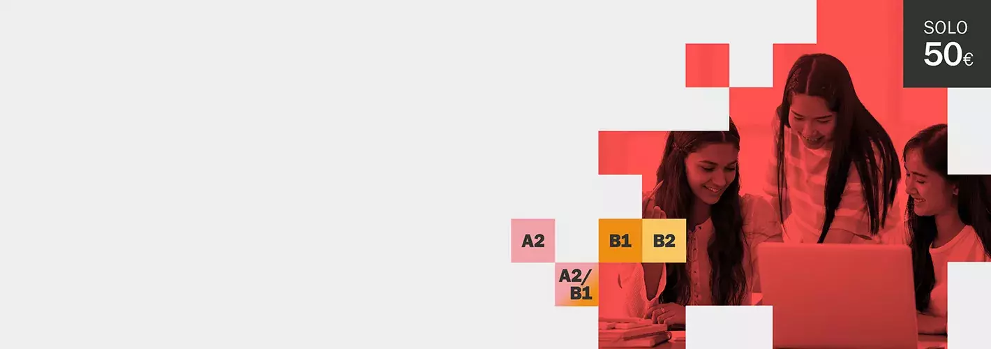 Promoción de los cursos de preparación DELE online. Precio 50 euros