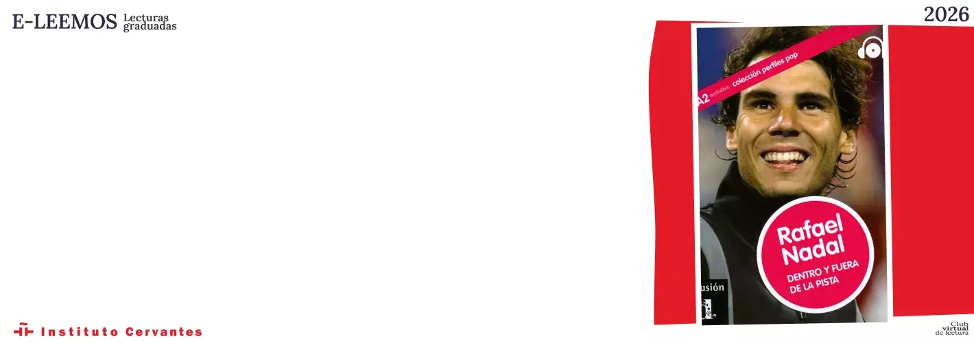 Portada del libro «Rafael Nadal: dentro y fuera de la pista» del Club de lectura virtual E-LEemos 