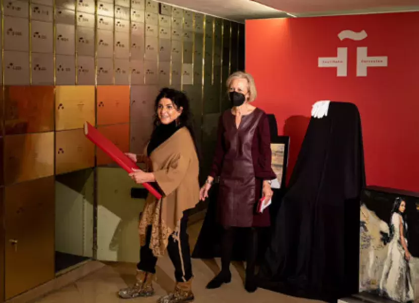 Lita Cabellut y María Luisa de Pablo
