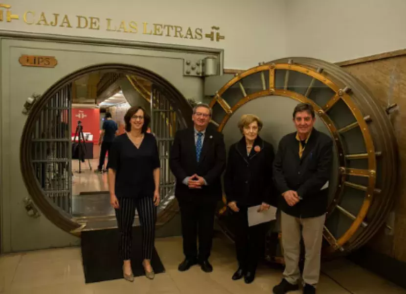 Luis García Montero, Teresa Alberti, Fernando Martínez y Carmen Noguero