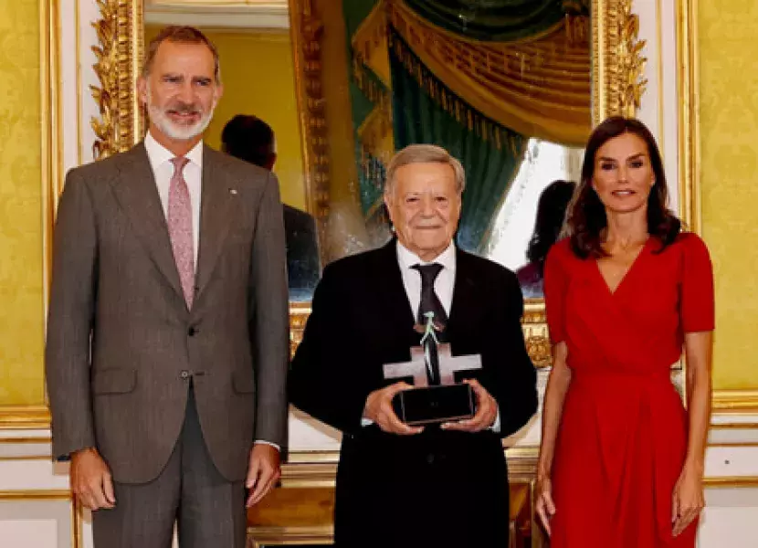 Don Felipe y Doña Letizia junto a Gabriele Morelli