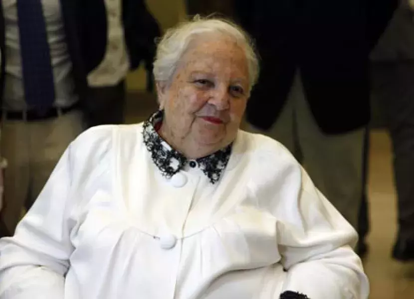 La agente literaria Carmen Balcells a su llegada a la sede central del Instituto