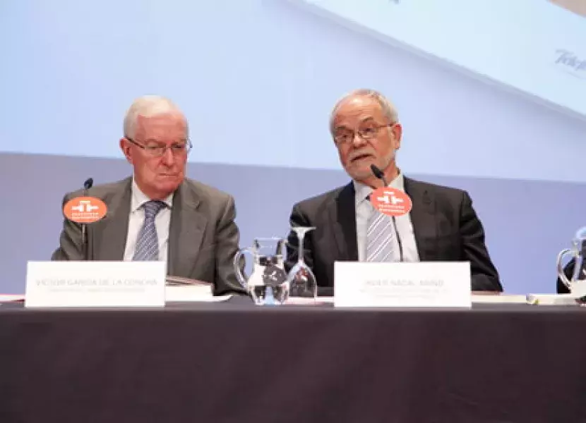 Victor García de la Concha, director del Instituto Cervantes, y Javier Nadal Ariño, vicepresidente ejecutivo de la Fundación Telefónica