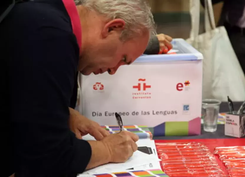 En el punto de información “Encuentro con el español”