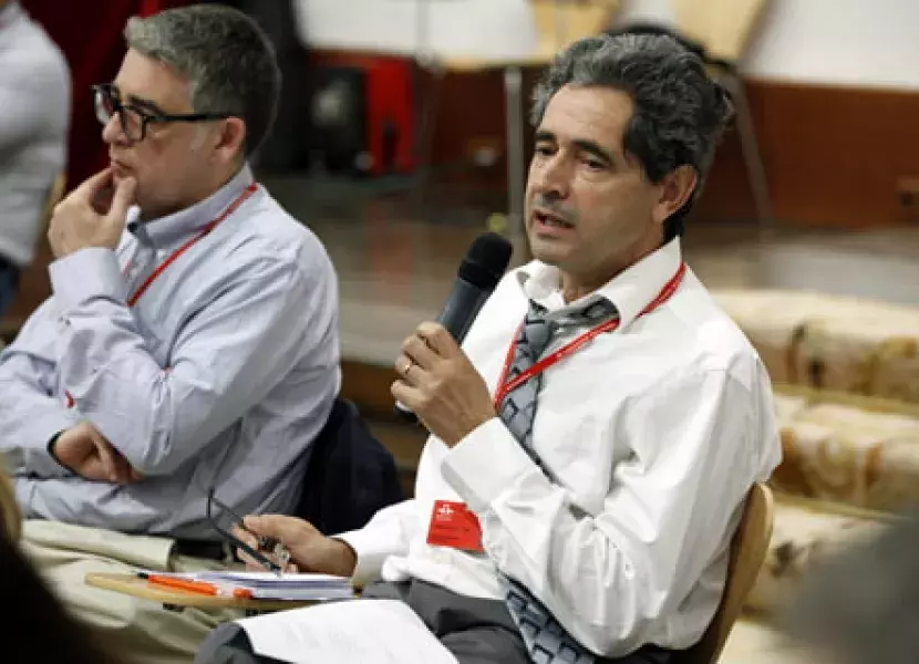 Domingo García Cañedo, director del Instituto Cervantes de Lyon, durante su intervención