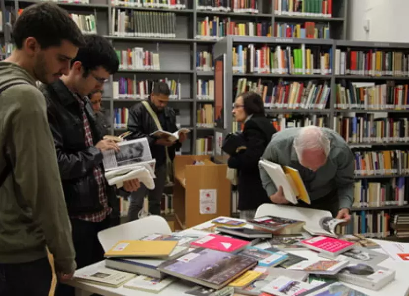 En la biblioteca de la sede central se pudieron intercambiar libros editados en varias lenguas europeas