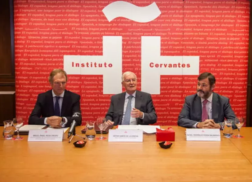 El director general del INAEM, el director del Instituto Cervante y el secretario general del Instituto