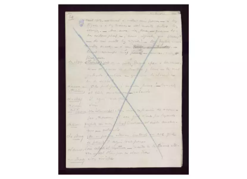 Manuscrito de la obra Alma y vida, de Benito Pérez Galdós