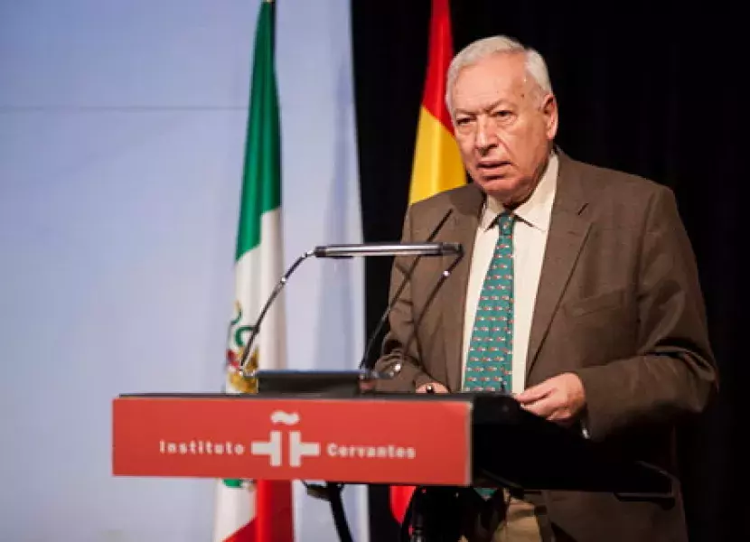 José Manuel García-Margallo, ministro de Asuntos Exteriores español, durante su intervención