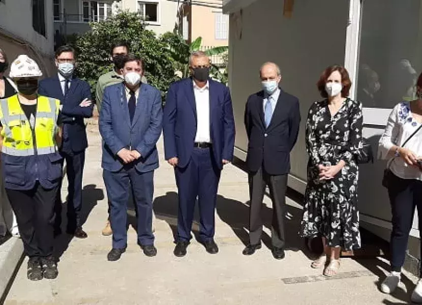Obras de construcción de un colegio