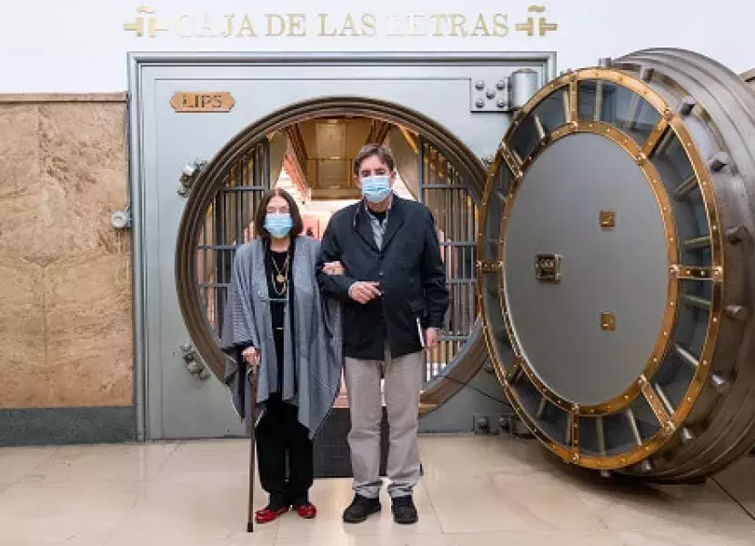 Luis García Montero, y la escritora brasileña Nélida Piñon