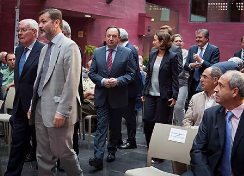Momentos antes de comenzar la inauguración de la Reunión Anual de Directores del Instituto