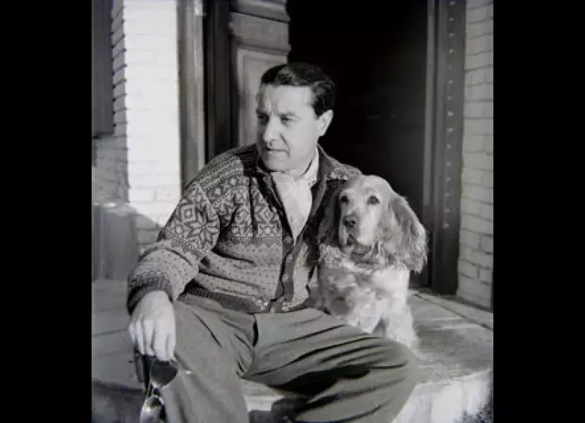 José Suárez con su perro Mambrino