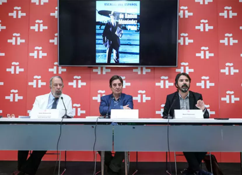 Ramón Menéndez Pidal, Luis García Montero y Mario Pedrazuela