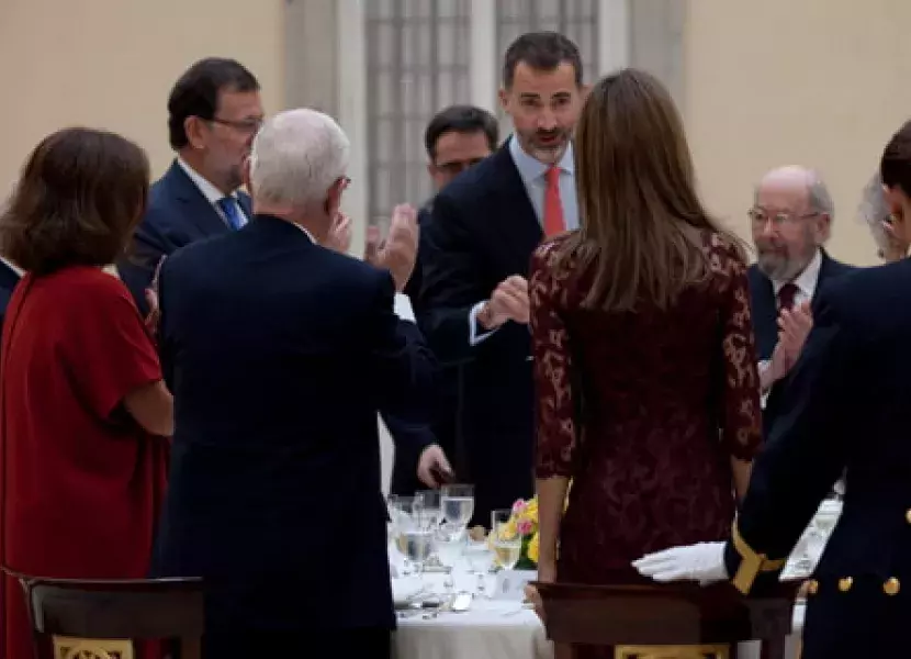 El rey Felipe VI tras finalizar su discurso