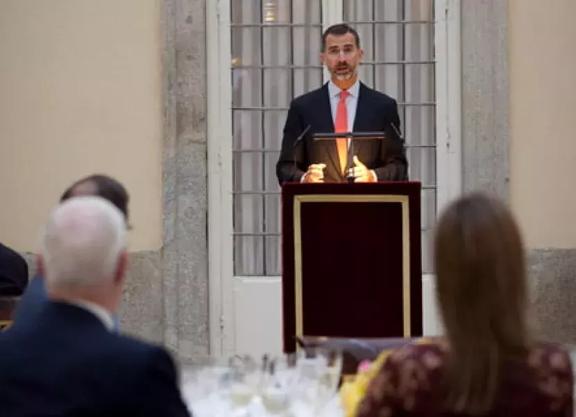 Durante el discurso del Rey