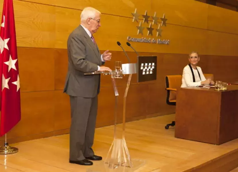 Víctor García de la Concha, durante su intervención
