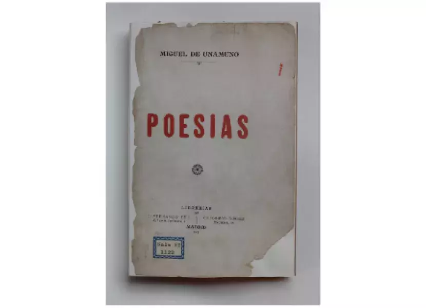 El libro Poesías, de Miguel de Unamuno