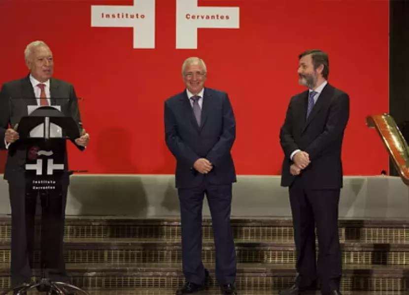 El ministro de Asuntos Exteriores, José Manuel García-Margallo, se dirige al público