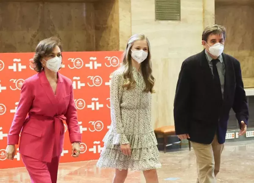 La Princesa Leonor se dirige a depositar su legado
