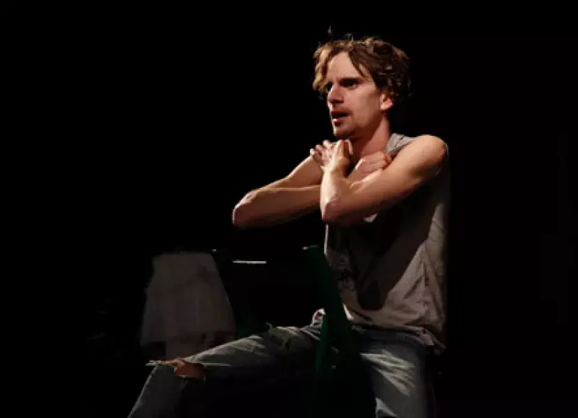 Jordi Buisán, actor, durante la representación