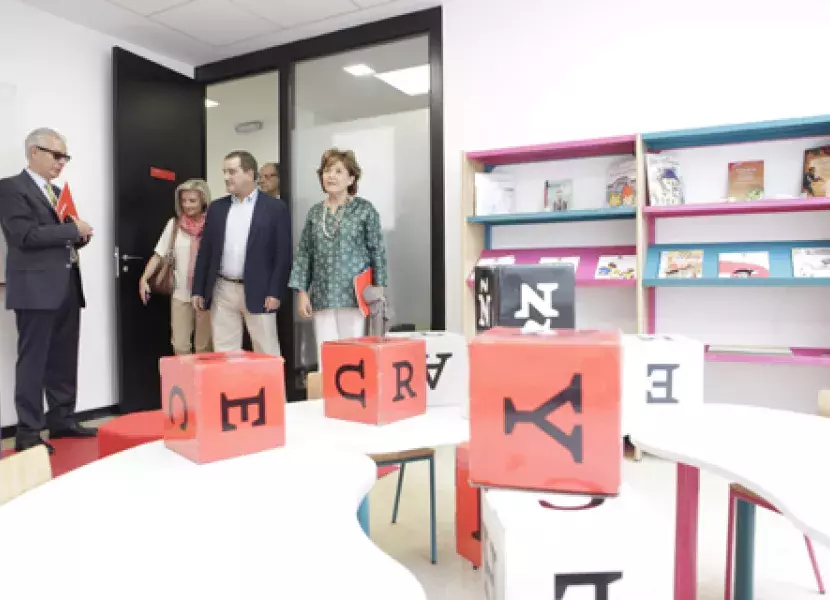 Carmen Caffarel, acompañada de su director, Antonio Martínez
