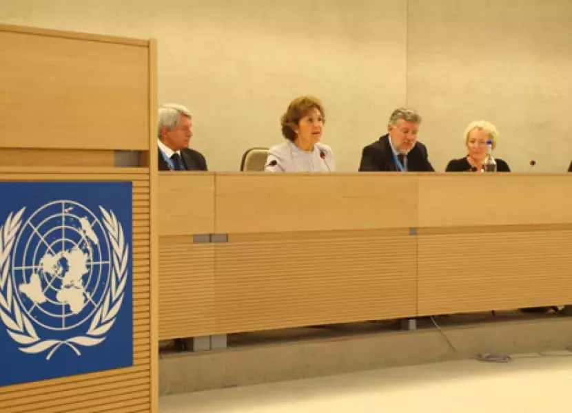 intervención en la sede en Ginebra de la Organización de las Naciones Unidas.