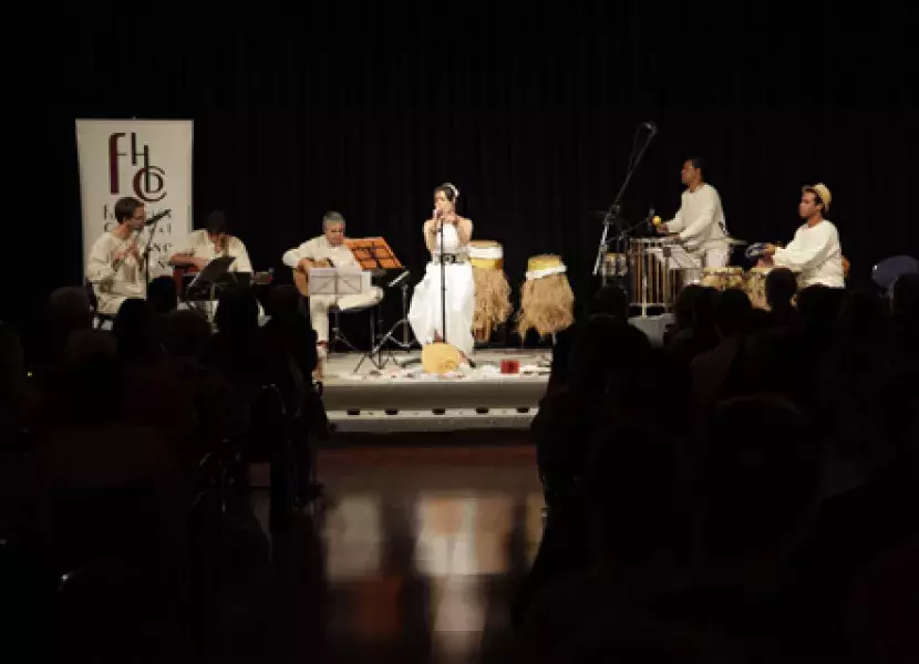 Los músicos del grupo «Batuque de Saia Rodada»