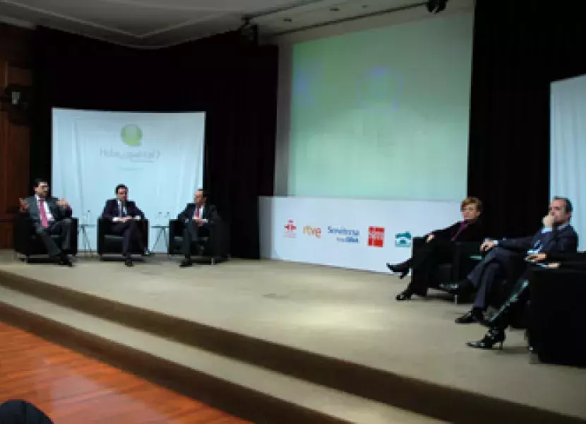 Durante el acto de presentación del curso "Hola, ¿qué tal?"