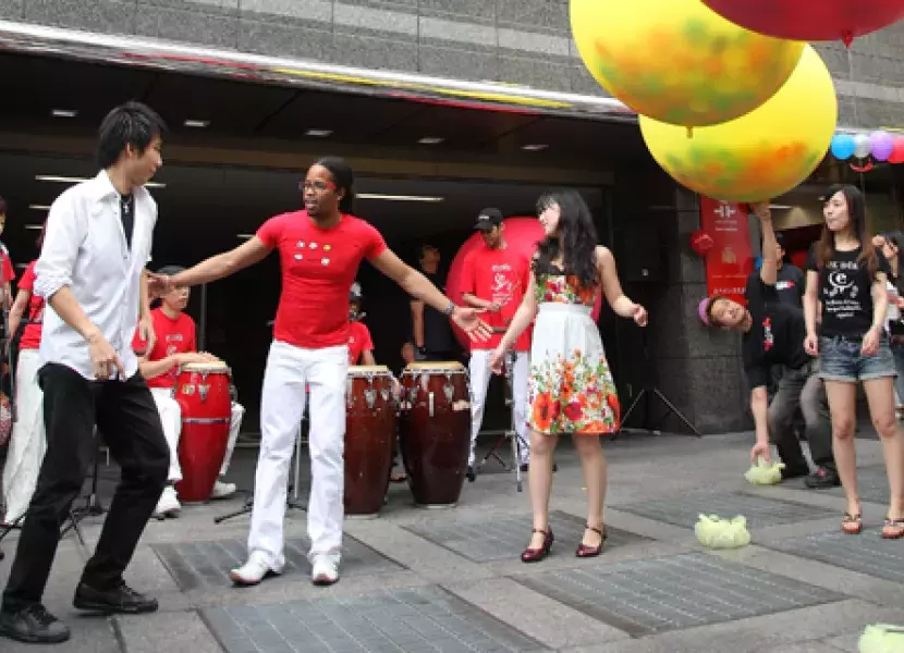 Celebraciones de El Día E en Tokio.