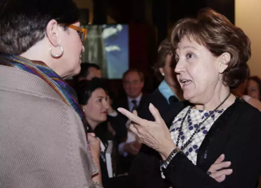 Laura Terré durante la inauguración de la muestra de PHotoEspaña 2011.