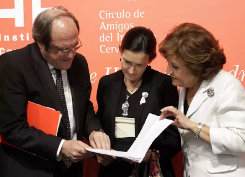 Ángel Gabilondo, Ángeles González-Sinde y Carmen Caffarel
