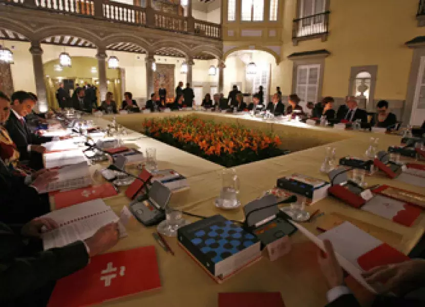 Vista general de la reunión del Patronato 2009 celebrado en el Palacio de El Pardo.