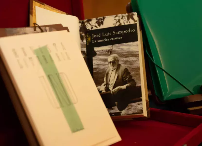 Detalle del legado de José Luis Sampedro en la Caja de las Letras Detalle del legado de José Luis Sampedro