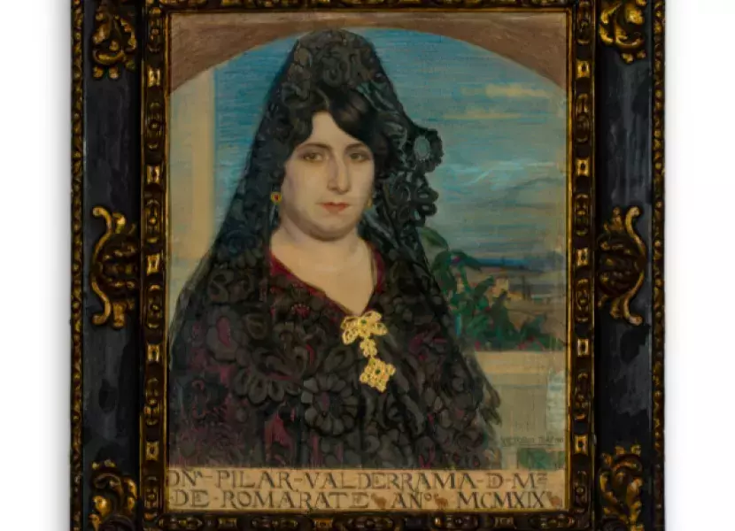 Retrato de Pilar de Valderrama, en el día de su boda, 1911. [Archivo de Alicia Viladomat]