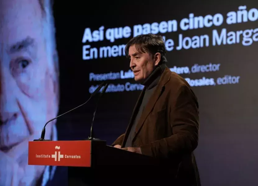 Luis García Montero durante el homenaje