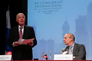 El director del Cervantes, Víctor García de la Concha, durante la presentación del VI CILE