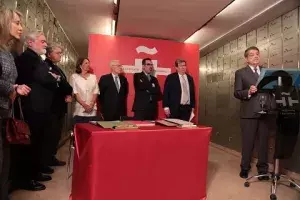 Durante el discurso de Sergio Ramírez
