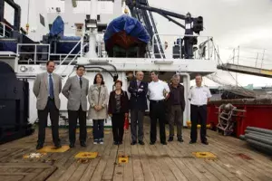 A bordo del buque Sarmiento de Gamboa