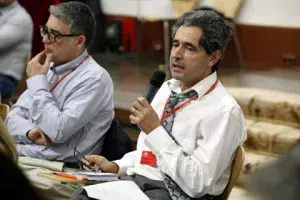 Domingo García Cañedo, director del Instituto Cervantes de Lyon, durante su intervención