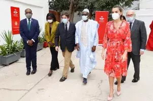 Doña Letizia en la inauguración del Instituto Cervantes de Dakar