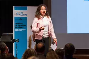 La responsable de la unidad Tecnologías Aplicadas y Proyectos Académicos del Instituto Cervantes, Olga Juan Lázaro