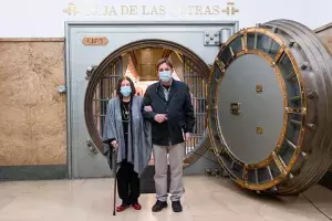 Luis García Montero, y la escritora brasileña Nélida Piñon