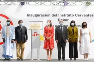 Reina Letizia y asistentes