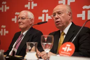 José Narro Robles, el rector de la UNAM y Víctor García de la Concha, director del Instituto Cervantes