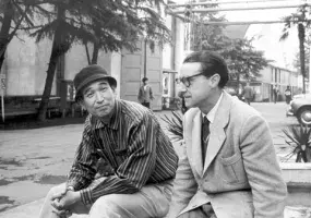 José Suárez con Akira Kurosawa