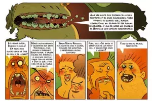 Viñeta de una de las escenas de El retablo de las maravillas