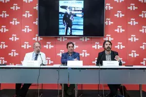 Ramón Menéndez Pidal, Luis García Montero y Mario Pedrazuela
