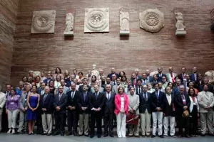 Foto de grupo en el Museo Nacional de Arte Romano de Mérida