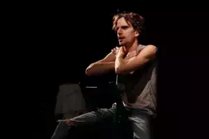 Jordi Buisán, actor, durante la representación